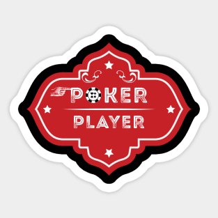 Poking Poker Player Sticker